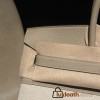 Hermès Birkin 35 (Togo Leather & Canvas) – Color: Tortue Gray with Gold Hardware