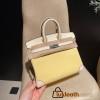 Hermès Birkin Triomphe H 25 (Canvas & Swift Leather) – The Ultimate Combination Swift Leather / Nata with Silver Hardware