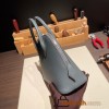 Hermes 25cm bolide Epsom Y7 /Blue Orage Full Handmade Silver Hardware002