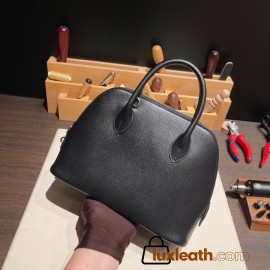 Hermes 25cm bolide Epsom 89 /Black (Noir) Full Handmade Silver Hardware003