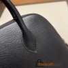 Hermes 25cm bolide Epsom 89 /Black (Noir) Full Handmade Silver Hardware003