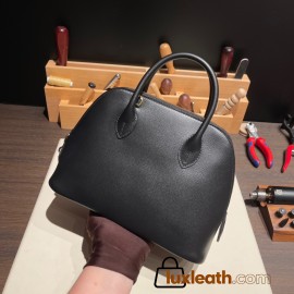Hermes 25cm bolide Epsom 89 /Black (Noir) Full Handmade Gold Hardware005