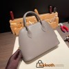 Hermes 25cm bolide Evercolor 0L/ Gris Meyer Full Handmade Gold Hardware006