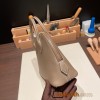 Hermes 25cm bolide Epsom 18 /Étoupe Grey Full Handmade Gold Hardware009