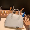 Hermes 25cm bolide evercolor 4Z /Gris Mouette Full Handmade Gold Hardware014