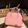Hermes 25cm bolide epsom 3Q /Rose Sakura Full Handmade Silver Hardware017