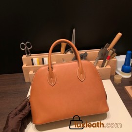 Hermes 25cm bolide Barenia 34 /Fauve Full Handmade Silver Hardware018