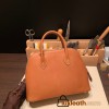 Hermes 25cm bolide Barenia 34 /Fauve Full Handmade Silver Hardware018