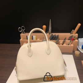 Hermes 25cm bolide evercolor 10 /Craie Full Handmade Gold Hardware021