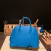 Hermes 25cm bolide Epsom B3 /Blue Zanzibar  Full Handmade Silver Hardware022