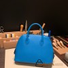 Hermes 25cm bolide Epsom B3 /Blue Zanzibar  Full Handmade Silver Hardware022