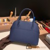 Hermes 27cm bolide Epsom 73 /Blue Saphir Silver Hardware Full Handmade