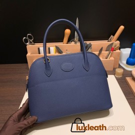 Hermes 27cm bolide Epsom 73 /Blue Saphir Gold Hardware Full Handmade