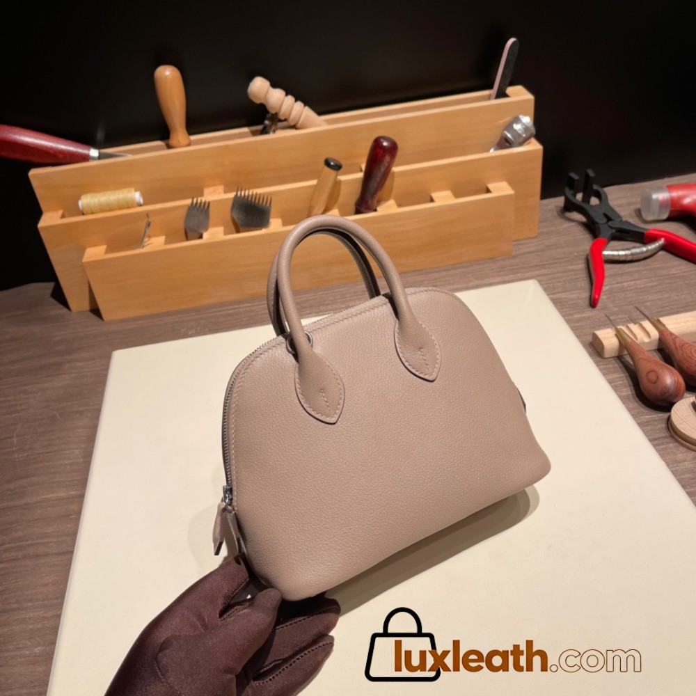 Hermes mini bolide evercolor M8/Gris Asphalt Full Handmade 003