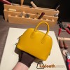 Hermes mini bolide evercolor 9D /Jaune Ambre Full Handmade 006