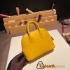 Hermes mini bolide evercolor 9D /Jaune Ambre Full Handmade 006