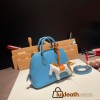 Hermes mini bolide evercolor P3 /Blue du Nord Full Handmade 011