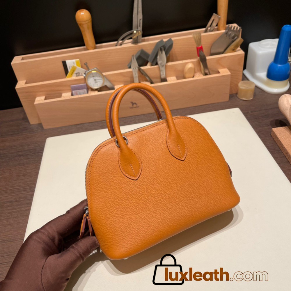 Hermes mini bolide evercolor 1H /Toffee Full Handmade 012