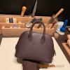 Hermes mini bolide evercolor 0G /Rouge Sellier & Framboise Full Handmade 014