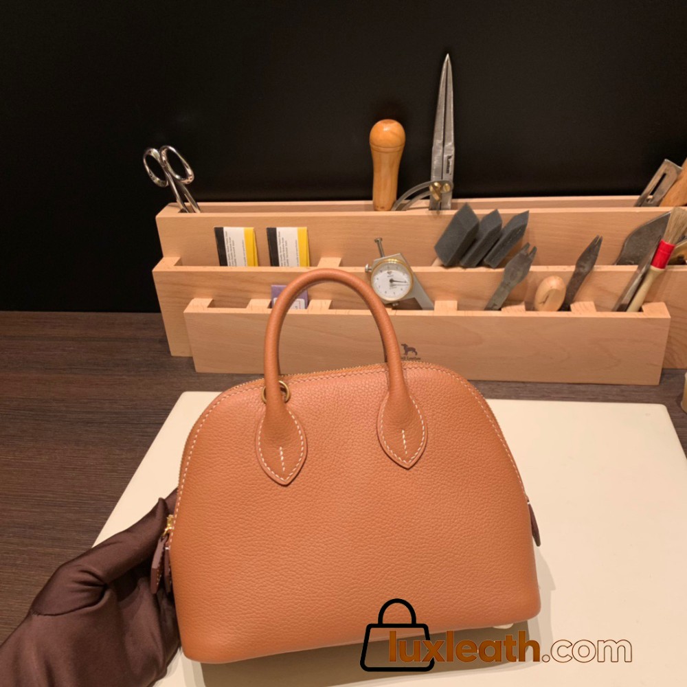 Hermes mini bolide evercolor 37/Gold Full Handmade 016