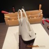 Hermes mini bolide Chevre 10 /Craie Full Handmade 018