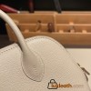 Hermes mini bolide Chevre 10 /Craie Full Handmade 018