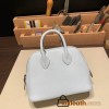 Hermes mini bolide Chevre 7R /Azur Full Handmade 023