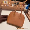 Hermes mini bolide Chevre 37/Gold Full Handmade 024