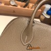 Hermes mini bolide Chevre 8C/ Elephant Grey Full Handmade 026