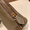 Hermes mini bolide Chevre 8C /Elephant Grey Full Handmade 027