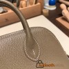 Hermes mini bolide Chevre 8C /Elephant Grey Full Handmade 027