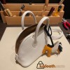 Hermes mini bolide Chevre 4B /Biscuit Full Handmade 030