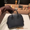 Hermes mini bolide Chevre 89 /Black (Noir) Full Handmade 032