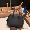 Hermes mini bolide Chevre 89 /Black (Noir) Full Handmade 032