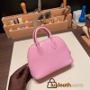 Hermes mini bolide Chevre X9 /Mauve Sylvestre Full Handmade 033