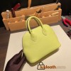 Hermes mini bolide Chevre R9 /Jaune Bourgeon Full Handmade 034