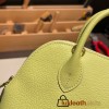 Hermes mini bolide Chevre R9 /Jaune Bourgeon Full Handmade 034