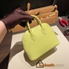 Hermes mini bolide Chevre R9 /Jaune Bourgeon Full Handmade 034