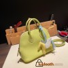 Hermes mini bolide Chevre R9 /Jaune Bourgeon Full Handmade 034