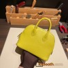 Hermes mini bolide Chevre 9R/Lime Full Handmade 036