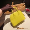 Hermes mini bolide Chevre 9R/Lime Full Handmade 036