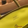Hermes mini bolide Chevre 9R/Lime Full Handmade 036