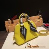 Hermes mini bolide Chevre 9R/Lime Full Handmade 036