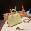 Hermes mini bolide Chevre R9 /Jaune Bourgeon Full Handmade 040