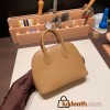 Hermes mini bolide Chevre 2J Quebracho & K4 /Rose dete Full Handmade 042