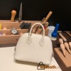 Hermes mini bolide Chevre 10 /Craie Full Handmade 049