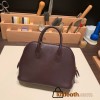 Hermes mini bolide Chevre 0G /Rouge Sellier & Framboise   Full Handmade 052