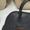 【NEW】Mini Bolide 18cm Ostrich 89 Black (Noir) Full Hand-Stitching