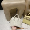 【NEW】Mini Bolide 18cm Ostrich 3C Parchemin  Gold Hardware Full Hand-Stitching