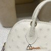 【NEW】Mini Bolide 18cm Ostrich 3C Parchemin  Gold Hardware Full Hand-Stitching